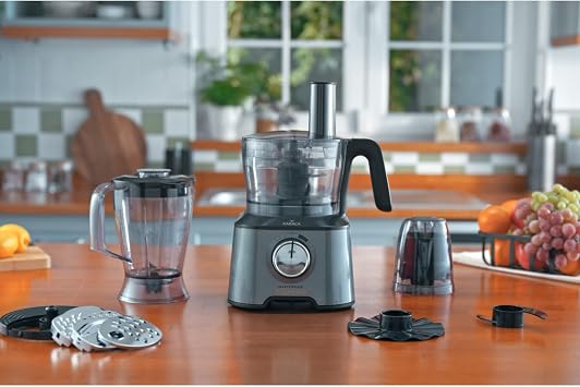 Karaca Mastermaid Power 10 In 1 Food Preparation Set, Blender, Beater, Kneader, 2000 W, 1 L Hopper, Galaxy Grey
