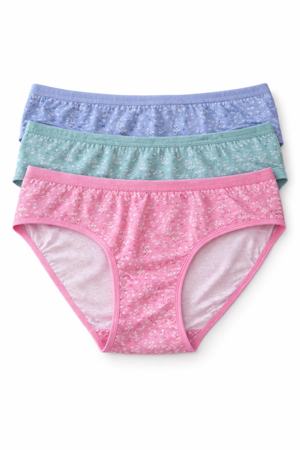 Women Cotton Printed Bikini Panties Pack of 3 | Soft Breathable Innerwear | Mid Rise Everyday Comfort Briefs | Floral Pattern Multicolor Set-image-23