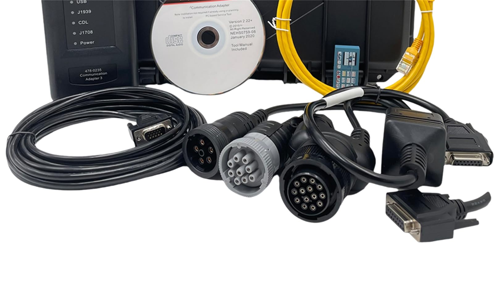 ET4 Ethernet 2023A Diagnoseadapter 478-0235 538-5051 Kommunikationsadapter 3 Werkzeug-Software für CAT Schwergeräte Diagnose-Testwerkzeug 457-6114