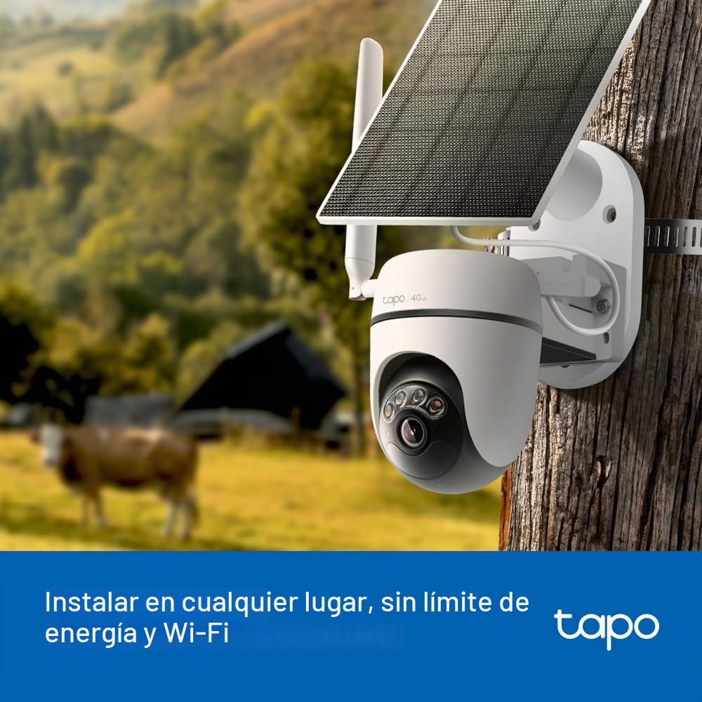 Tapo C615G KIT 2K 3MP Cámara de seguridad solar para exteriores inalámbrica, cámara de seguridad 4G con ranura SIM, cámara de visión nocturna a color al aire libre, detección de IA CCTV, IP65, sin hub
