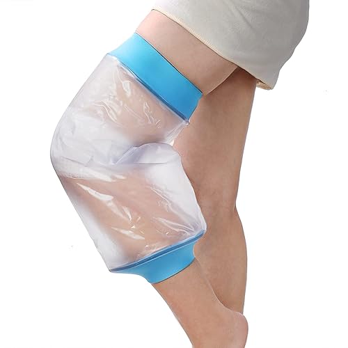 Funda de rodilla para ducha, protector impermeable para vendaje para cirugía de reemplazo de rodilla, heridas, quemaduras y protección hermética