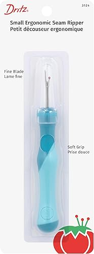 Dritz Small Ergonomic Seam Ripper, Aqua, 1 Count Découseur