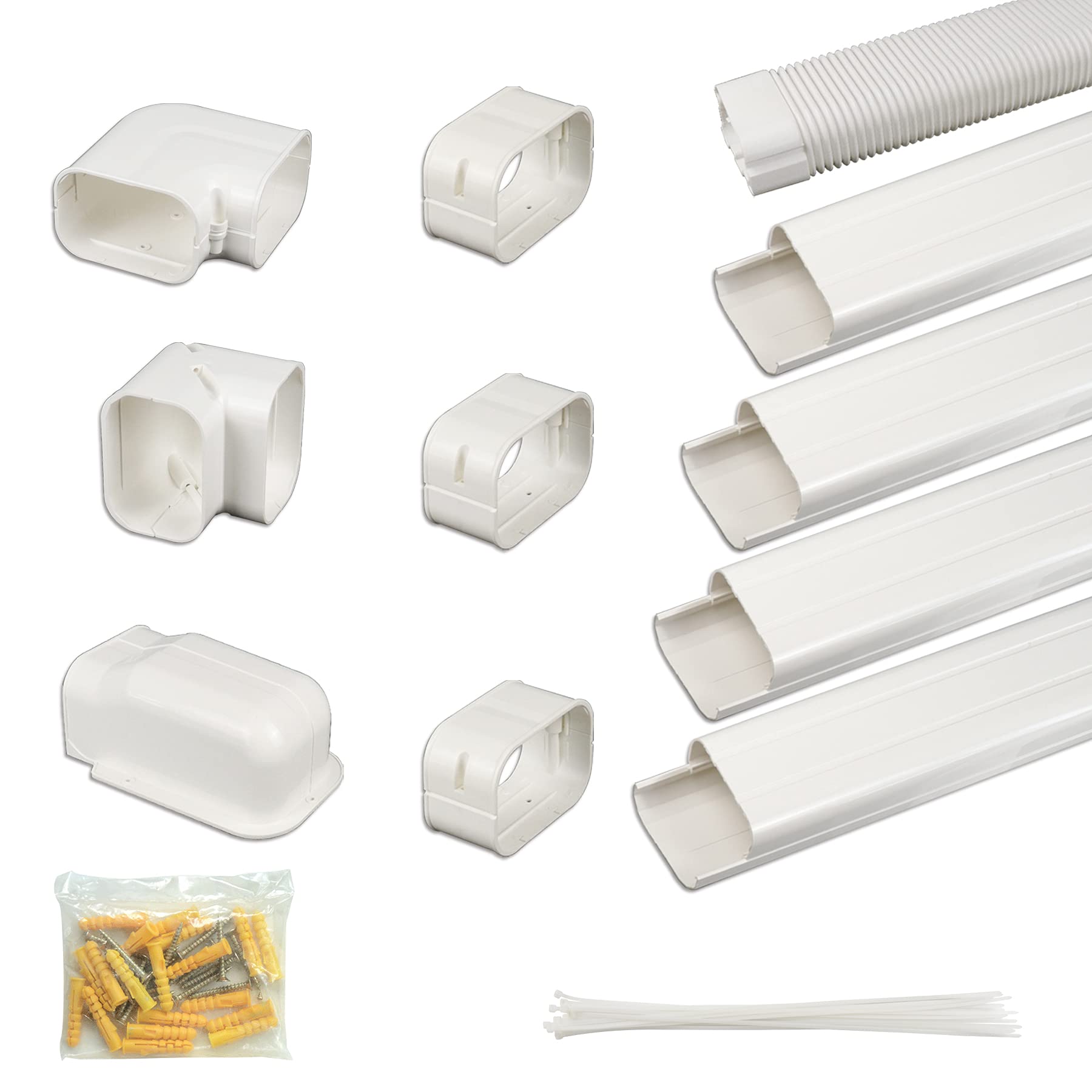 Buy GCGOODS 4in 14ft Decorative PVC Line Cover Kit for Ductless Mini