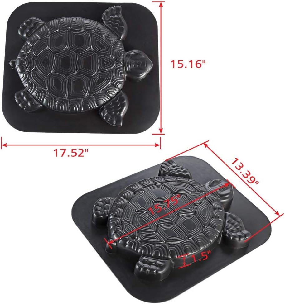 Skelang Turtle Pavement Mold, Reusable Path Maker Mold Concrete Cement Mould 15.75"x13.39"x1.5", Tortoise Stepping Stone Mould for DIY Garden Path, Patio Lawn Walkway, Yard Floor Paving