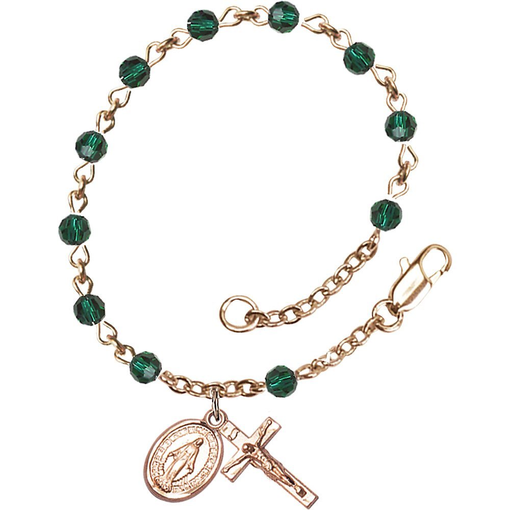 Bonyak Jewelry 14k Yellow Gold-Filled St. Michael The Archangel Pendant, Si Emily Charm Bonyak Jewelry 14k Yellow Gold-Filled St. Emily De