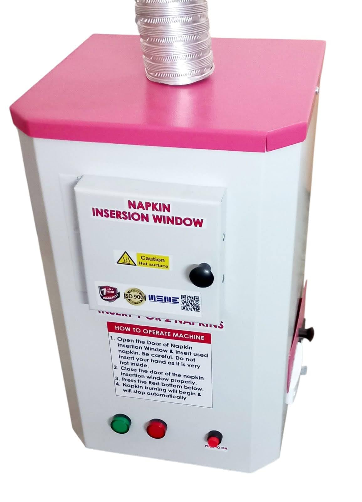 automatic sanitary pad disposal unit | sanitary waste burner | eco-friendly sanitary napkins destroyer | wall-mounted safe incinerator for schools and colleges (only for sanitary napkins, not diapers) | detech | since 1998