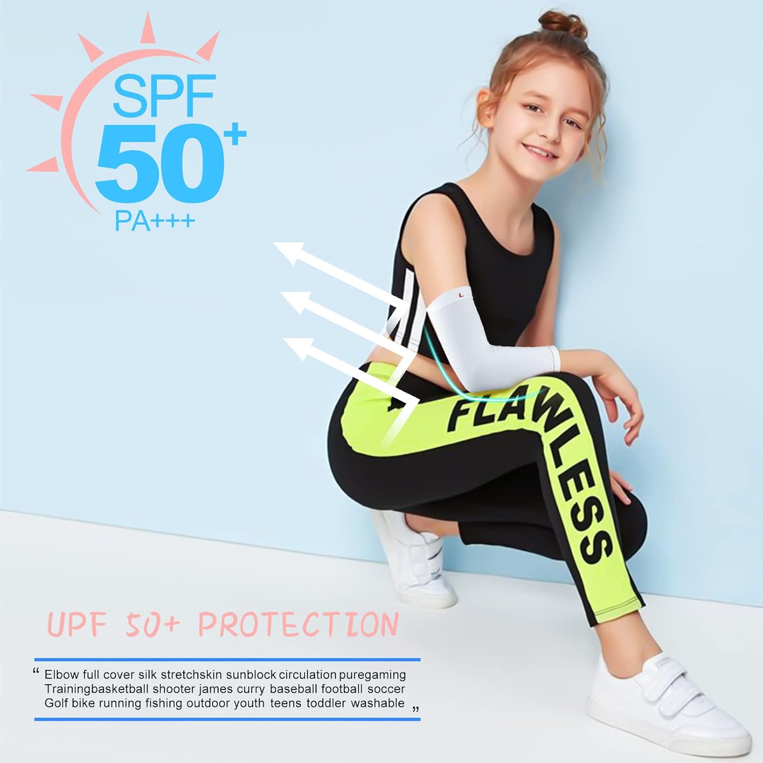 Luwint Kids UV Sun Protection Arm Sleeves image 2
