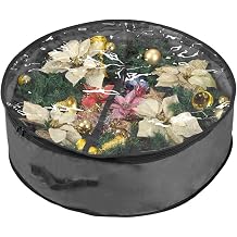 Christmas Wreath Storage Bag 48" | Garland Wreaths Container with Clear Top Window for Easy Holiday Storage 48"X10"| Durable 600D Oxford Material 48", Gray