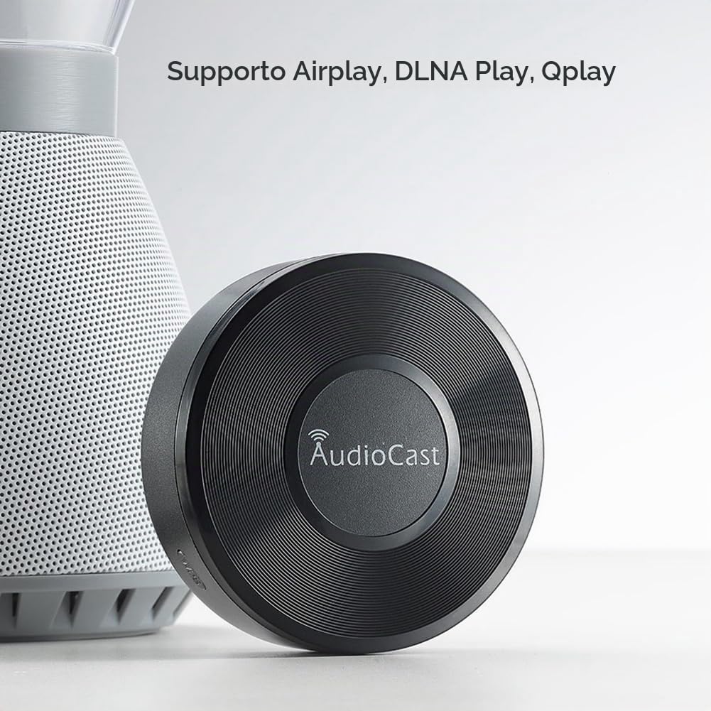 Wireless WiFi Musica Audio Streamer Ricevitore Audiocast Ieast Play M5 DLNA per Airplay Adattatore Audio Streaming Multi Stanza
