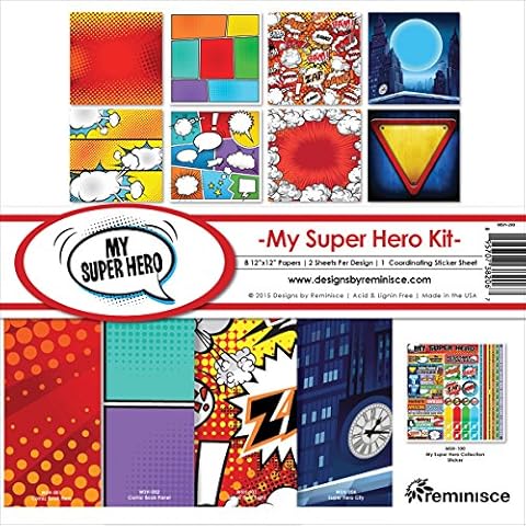 Kit de la colección My Super Hero de Reminisce (30,5 x 30,5 cm) Cover