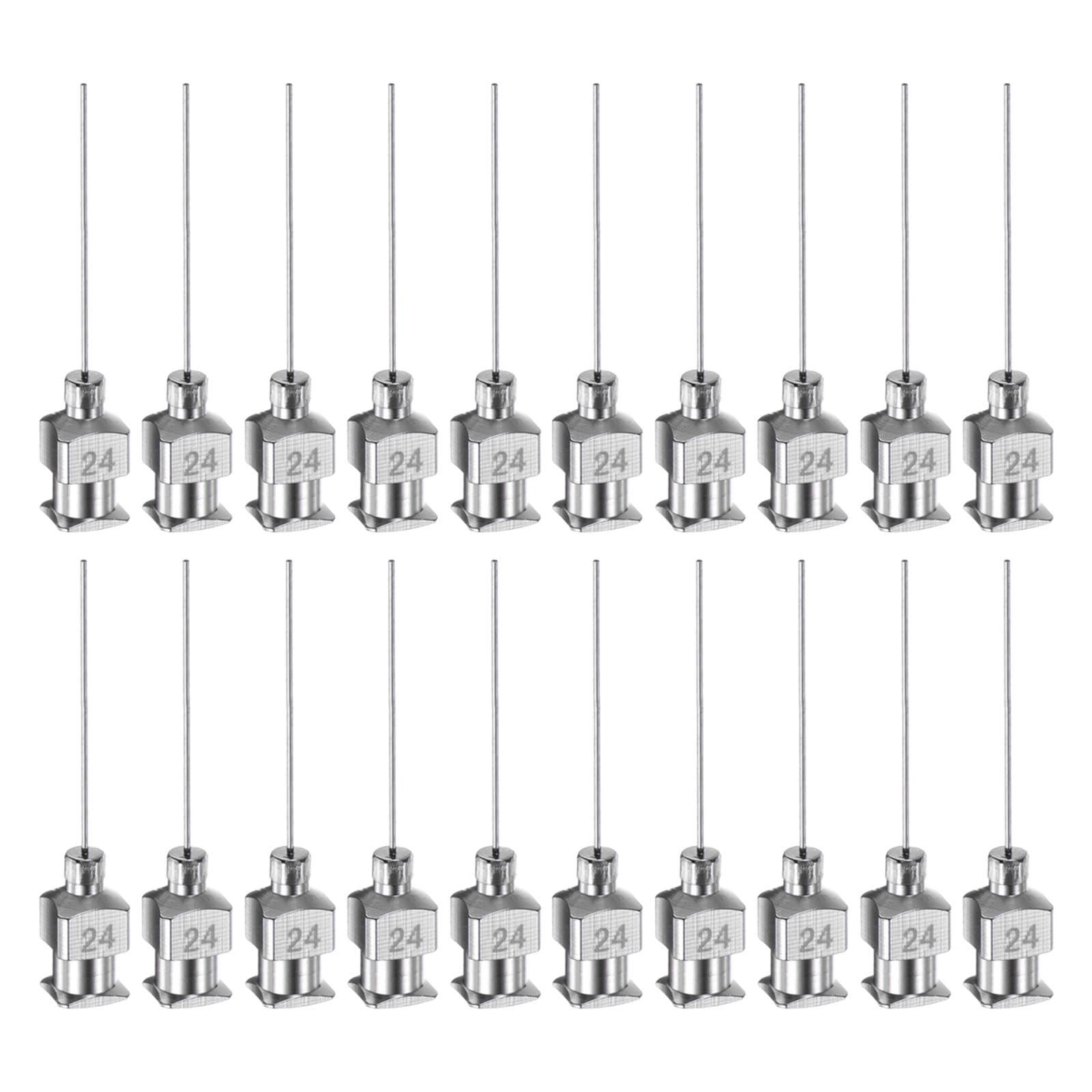 HARFINGTON 20pcs 18Gauge Stainless Steel Dispensing Needles, 1" All Metal Glue Needle Tube Blunt Tips Luer Lock for Thick Liquids, Ink, Glue, Lab Use — Amazon image 16
