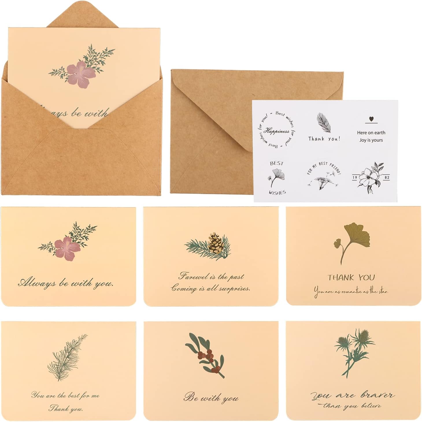 Eclove Geburtstagskarten Set - 16 Karten Mit Umschlägen & Aufklebern, Silberfolien-Prägung