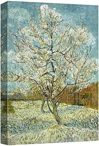 wall26 The Pink Peach Tree by Vincent Van Gogh - Canvas Print Wall Art Famous Oil Painting Reproduction - 24" x 36"