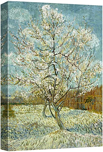 Wall26 The Pink Peach Tree By Vincent Van Gogh - Canvas Print Wall Art Famous Oil Painting Reproduction - 24" X 36" #TOP16