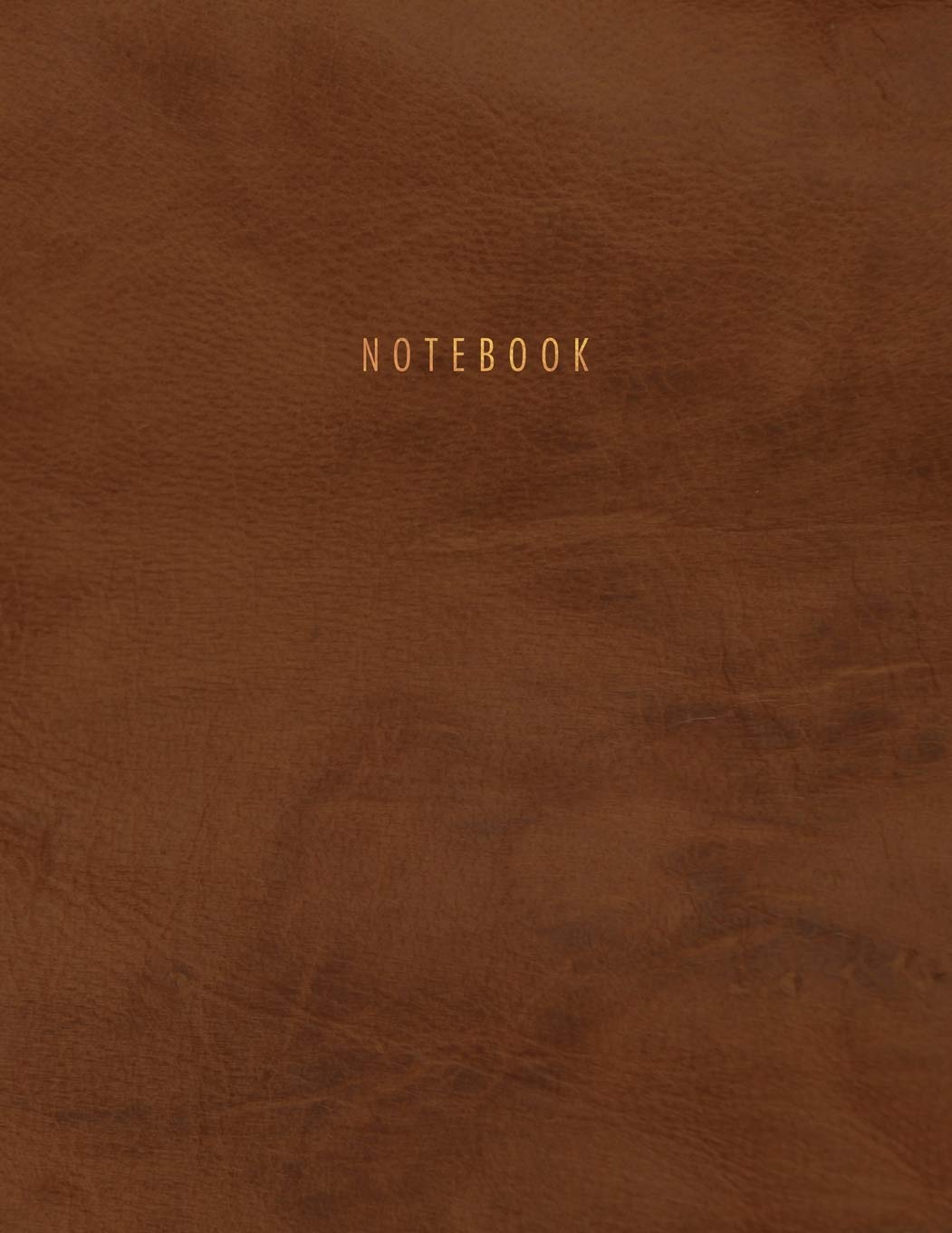 Notebook: Vintage Brown Suede Leather Style Softcover Notebook with Gold Lettering | 150 College-ruled Pages | 8.5 x 11 - A4 Size Journal (Notebooks & Journals)