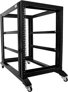 Server Rack Open Frame Rack 4 Post 19 inch Adjustable Server/Audio Rack Cold Rolled Steel15U,31 Depth