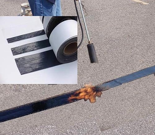 Miniatura 2 de (615) EWT - Cinta de reparación de juntas y grietas de asfalto para estacionamiento, cinta de reparación de llenado en caliente de 50 pies de largo