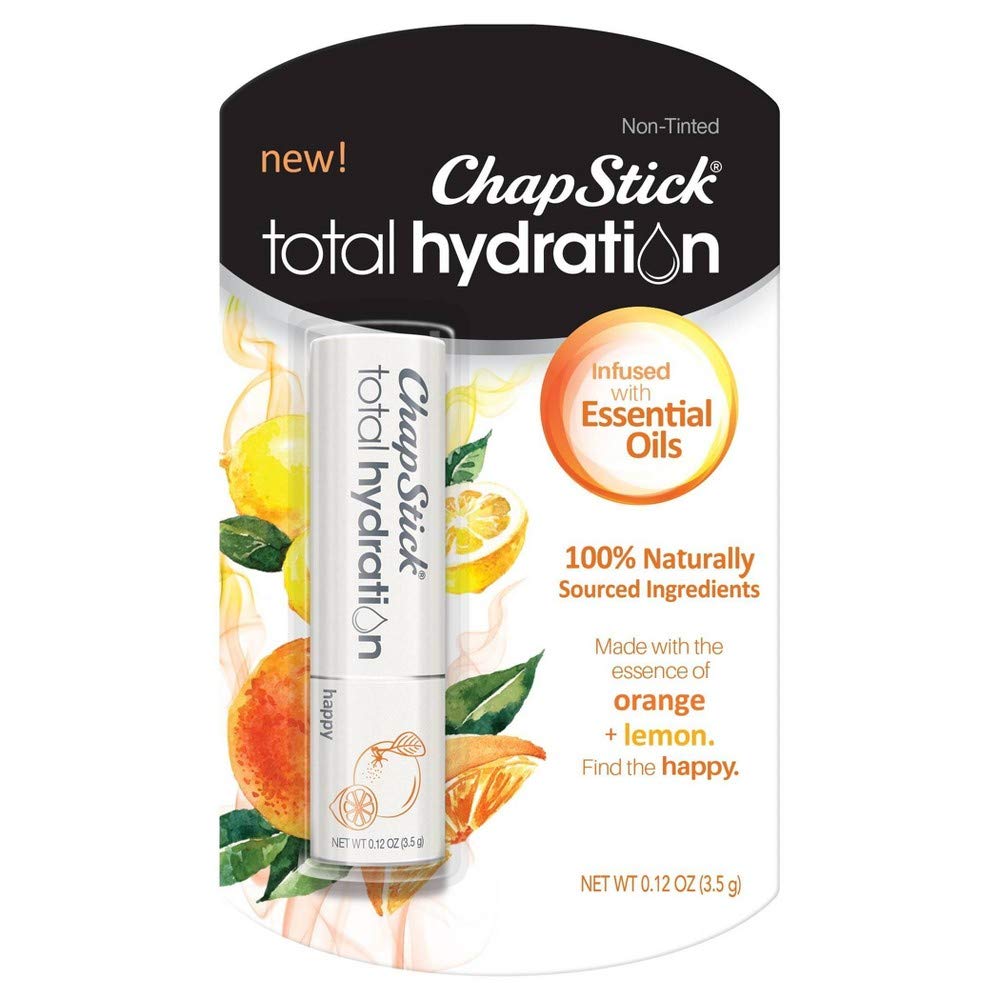Chapstick Total Hydration Essential Oils Lip Balm - Happy - 0 12oz Pack of 2