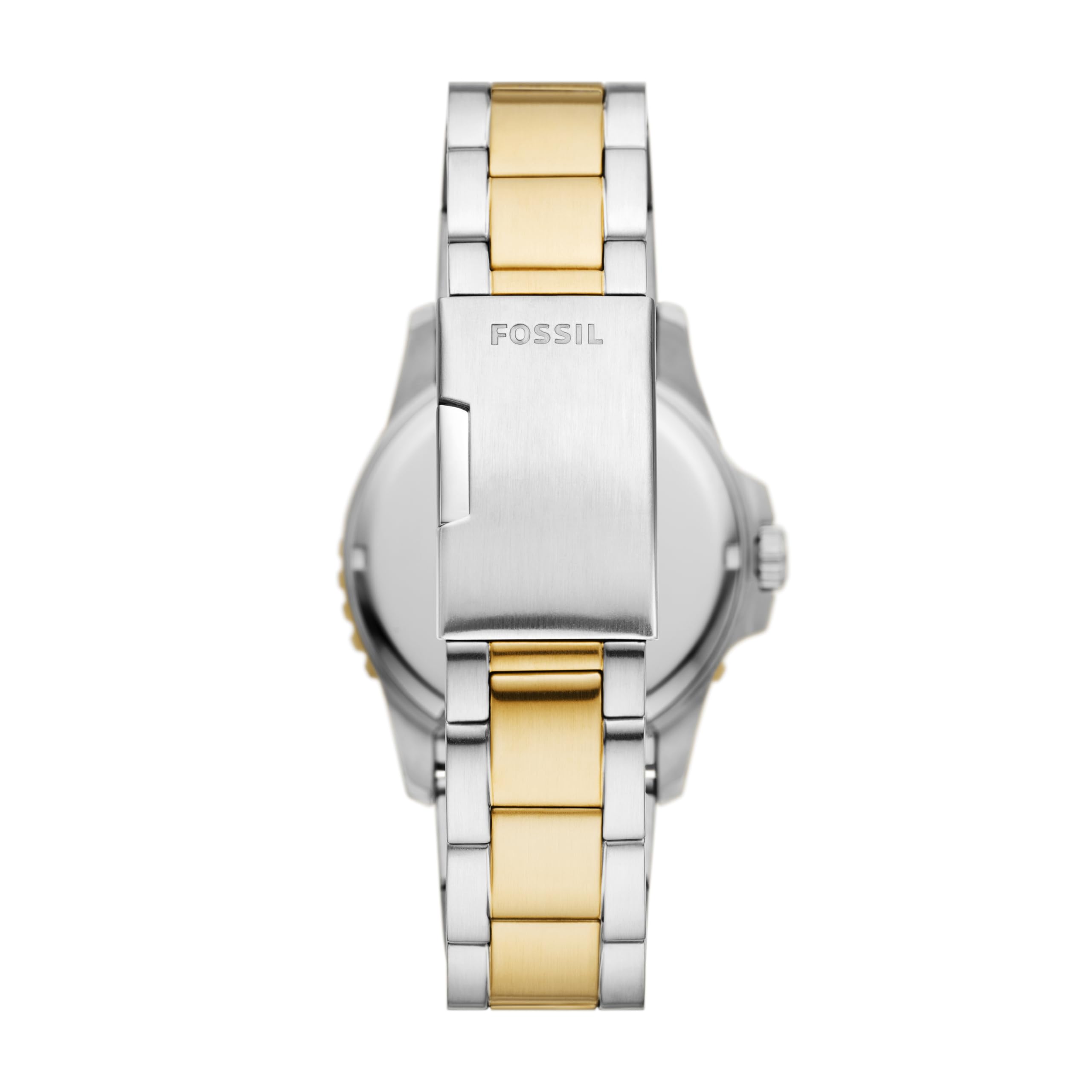 Fossil FS6034 - Reloj de Cuarzo Azul de Acero Inoxidable para Hombre, de 42 mm, Inspirado en el Buceo en Oro/Plata/Azul, de Tres manecillas