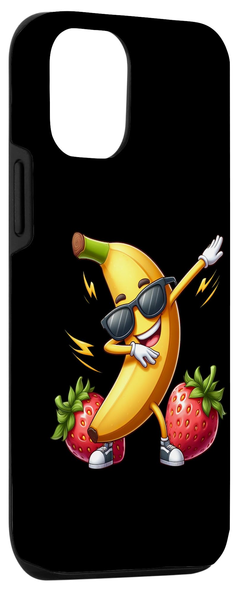iPhone 13 Dabbing Sunglasses Banana Strawberry Funny Dab Dancing Fruit Case - Image 3