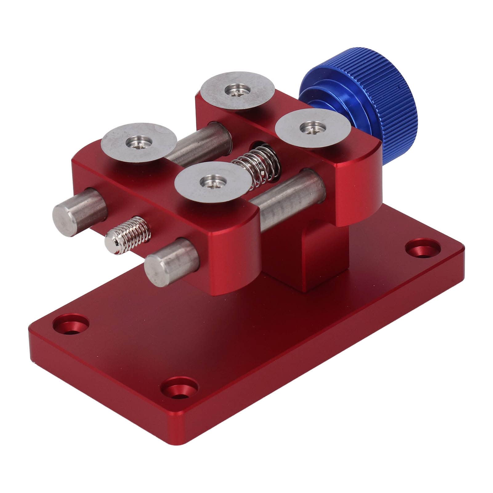 Professioneller Lünettenöffner für Uhren, Edelstahl-Werkzeug zur Uhrenreparatur zum Batteriewechsel, kompaktes Uhrmacherwerkzeug zum Öffnen der Uhrenrückseiten bei den meisten (Rot)