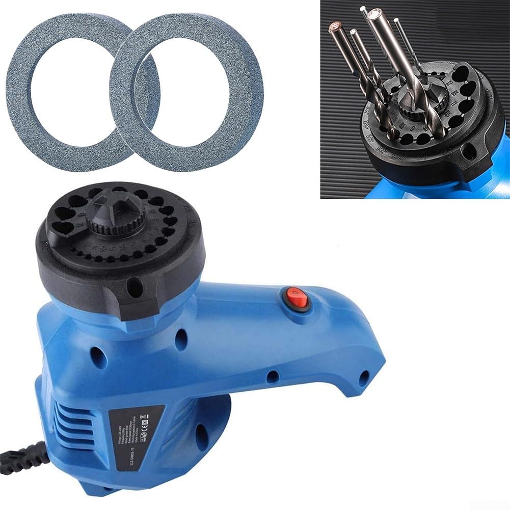 Afiladora Brocas 130° 19 Agujeros Plástico Corindón(4PCS grinding wheel)
