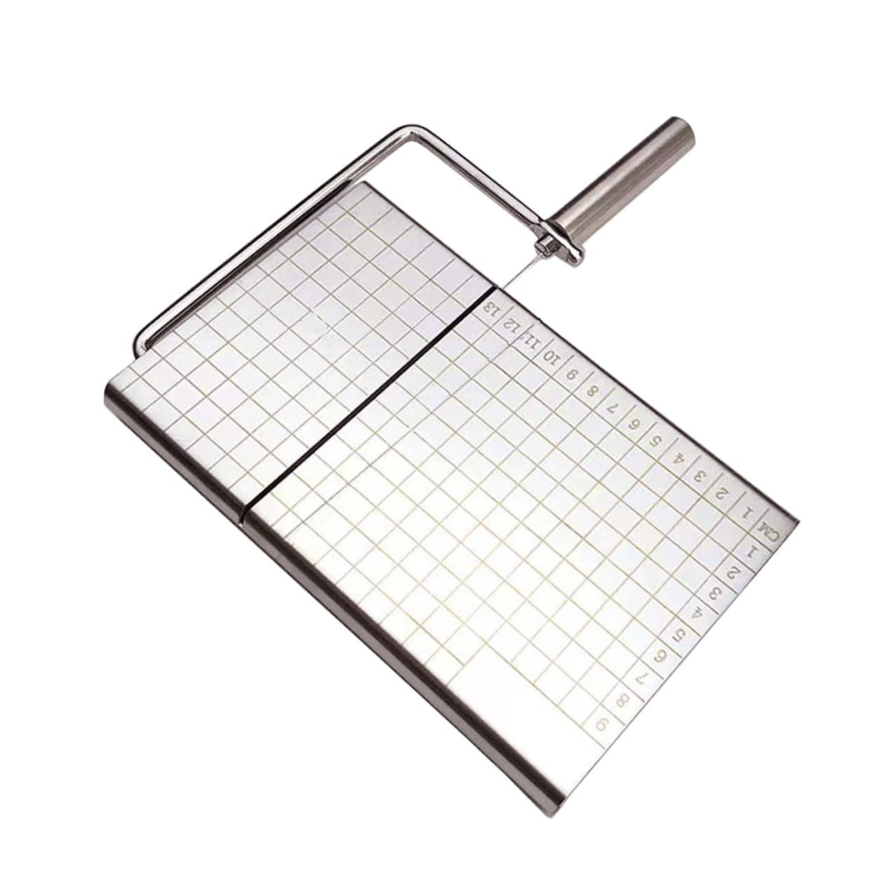 STOBAZA Multi Purpose Cheese Slicer with Stainless Steel Cutter Board for Even Slices of Cheese Ham and Butter Easy to Clean Versatile Kitchen Tool for Home and Professional Use