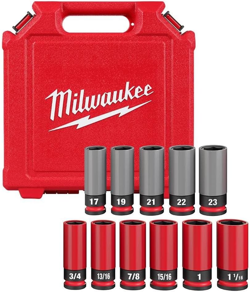 Milwaukee Electric - Shockwave Impact Duty. 1/2 Drive SAE Metric 11PC
