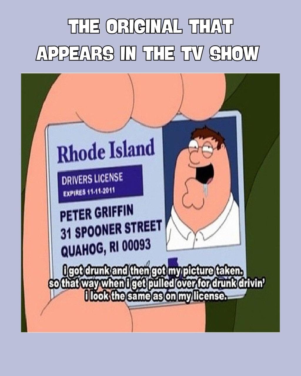 Peter Griffin Driver License ID/Funny Plastic License/Family Guy Fans Complement for Costumes/Double Sided | Collectible Trading Card Driver’s License | Novelty Gift for Holidays - Image 2