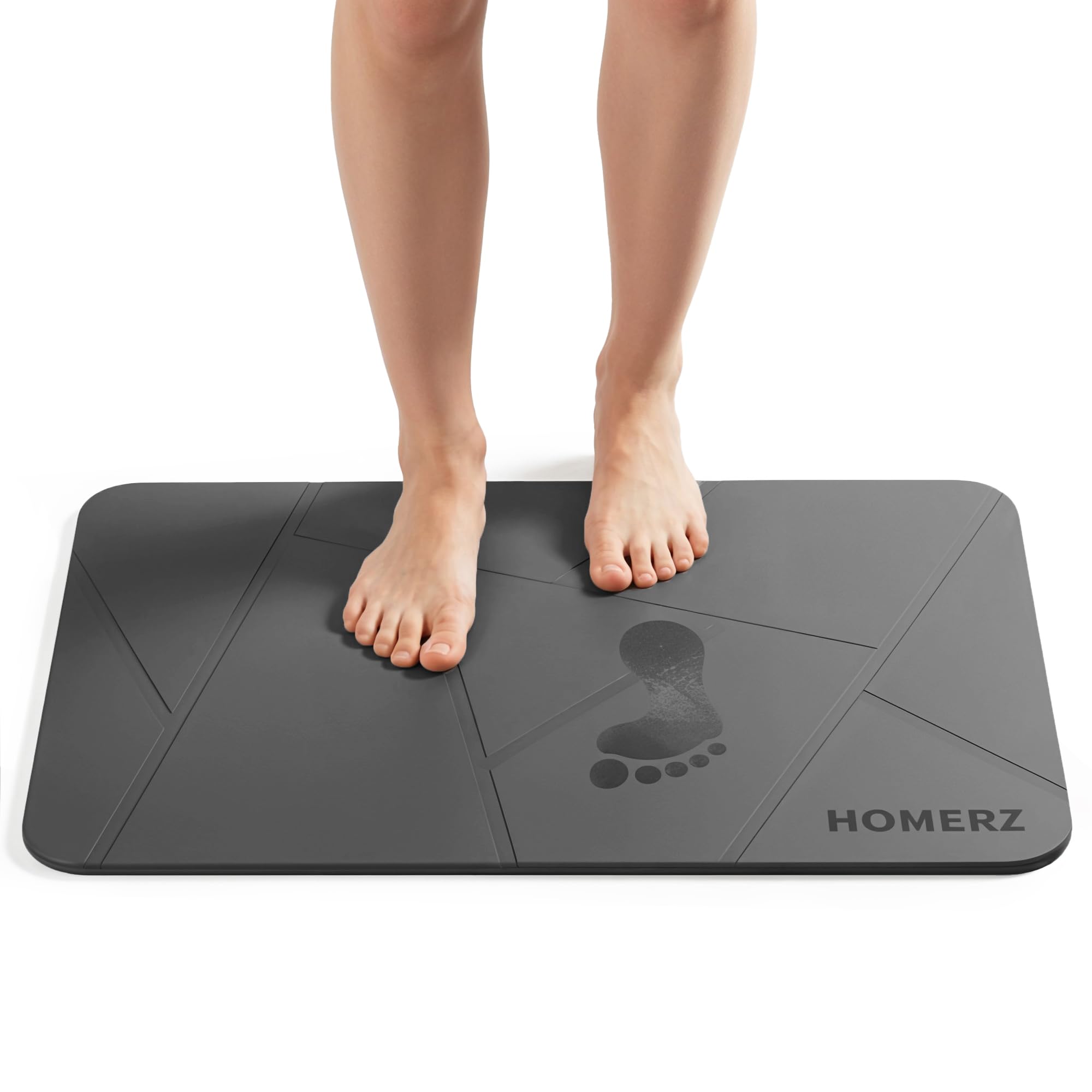 Homerz Stone Bath Mat – Premium Diatomaceous Earth Bath Mat, Rock Absorbent Bath Mats for Bathroom, Modern Stone Drying Mat, Shower Mat Outside Shower