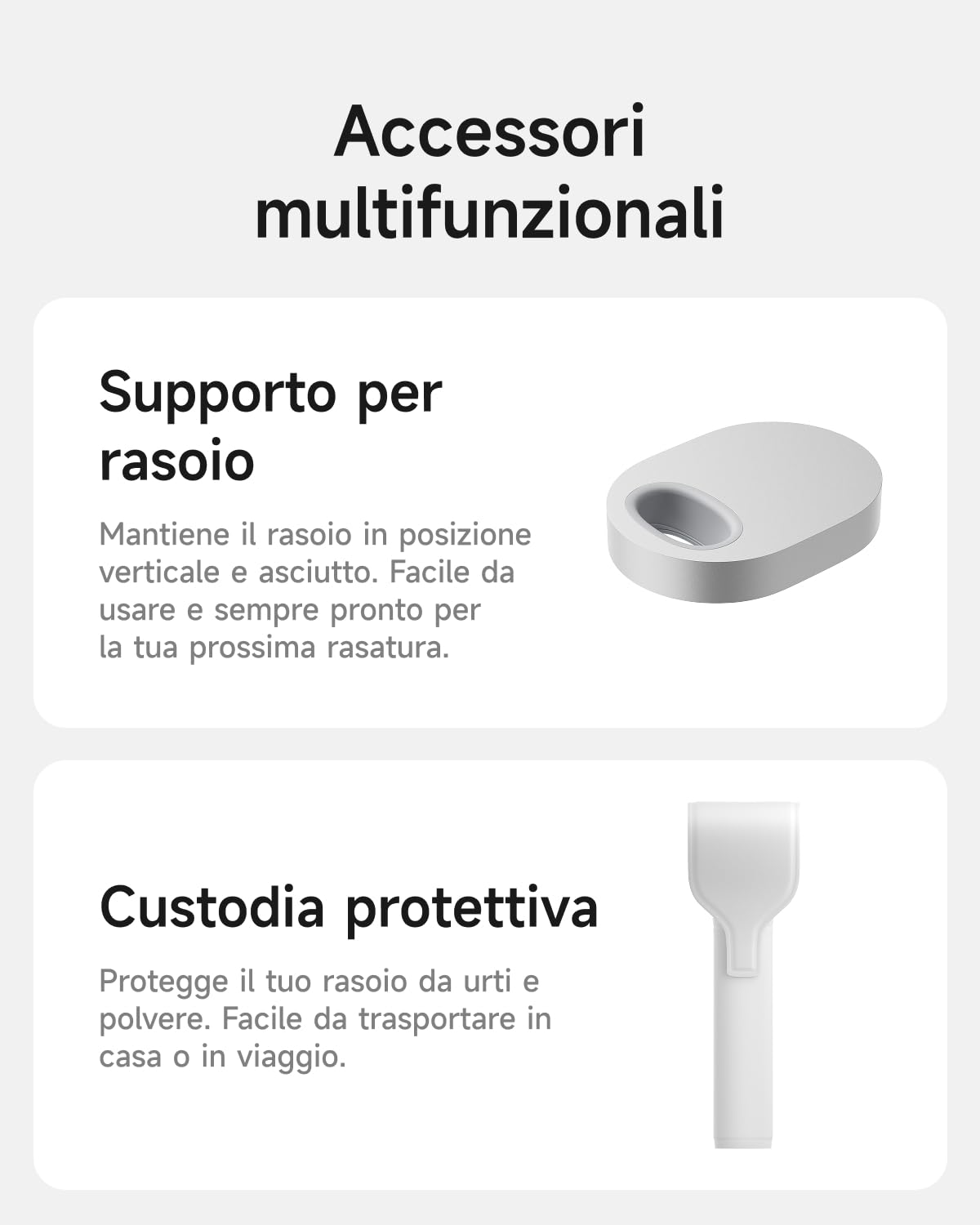 Laifen T1 Pro Rasoio Elettrico, Regolabarba Uomo con Motori ad Alta Velocità Proprietari, 12.000 tagli/min, 3 Trimmer per peli lunghi, Durata della Batteria di 120 Minuti, Impermeabilità IPX7