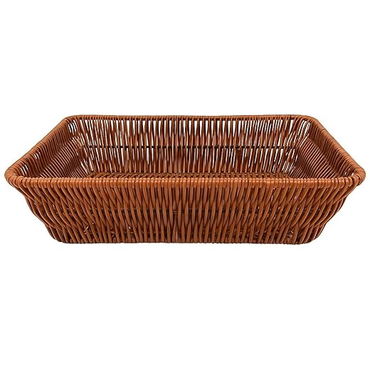 Cesta Organizadora Retangular Decorativa, Plástico, 26 x 20 cm, para Frutas e Legumes