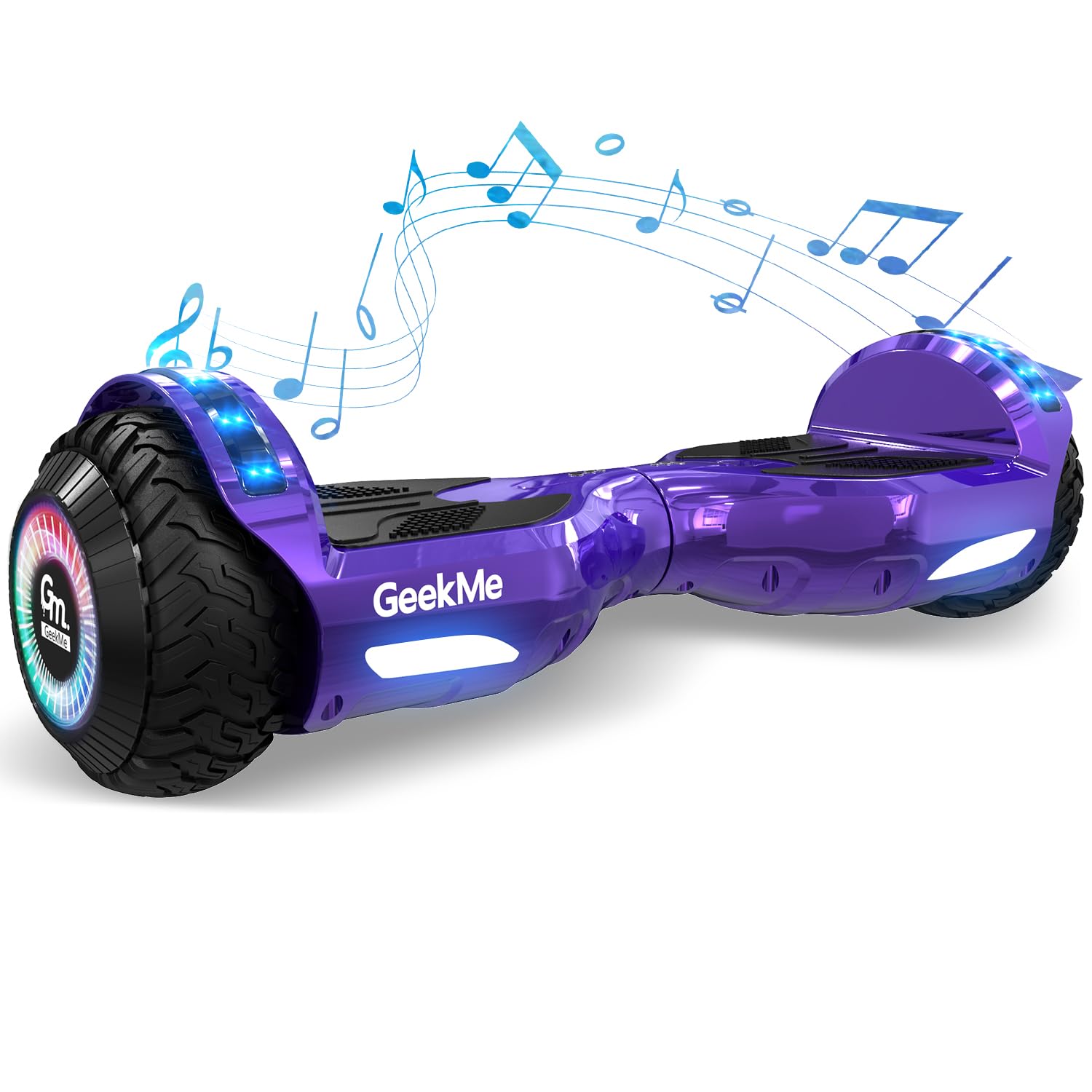 GeekMe Hoverboards 6.5 Inch Dual Motor Wheels, Self Balancing Hoverboards With LED Light, Smart Bluetooth, Self-balancing System, Suitable for Children and Adults, Gifts for Children