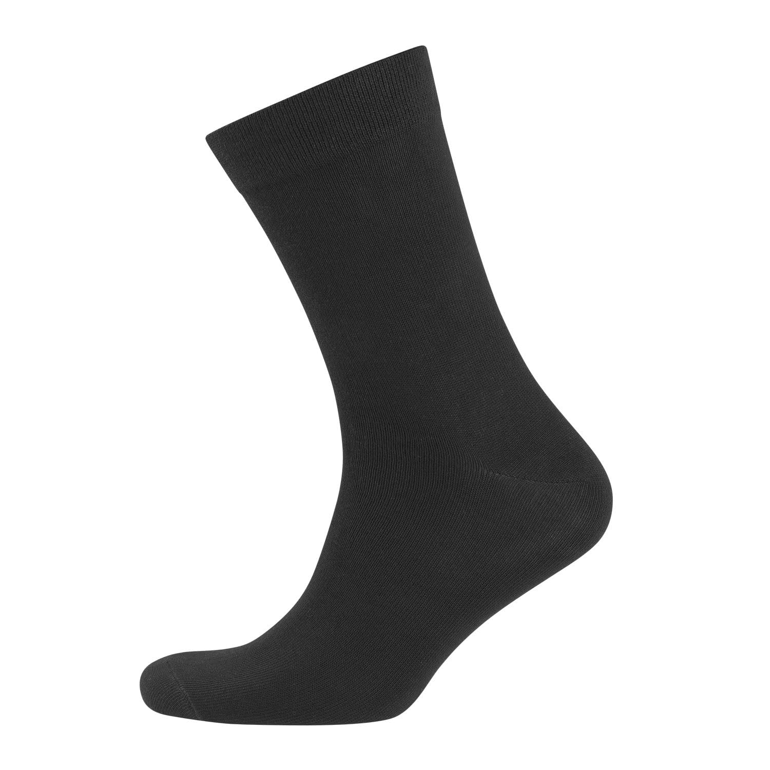 Nur Der Men's Herren Ohne Gummi Socken 3er opaque Calf Socks - Black - 6-8