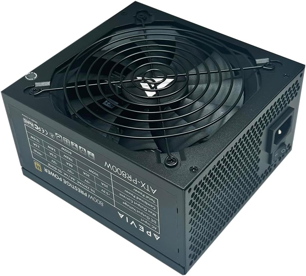 APEVIA ATX-PR800W Prestige 800W 80+ Gold Certified, RoHS Compliance, Active PFC ATX Gaming Power Supply