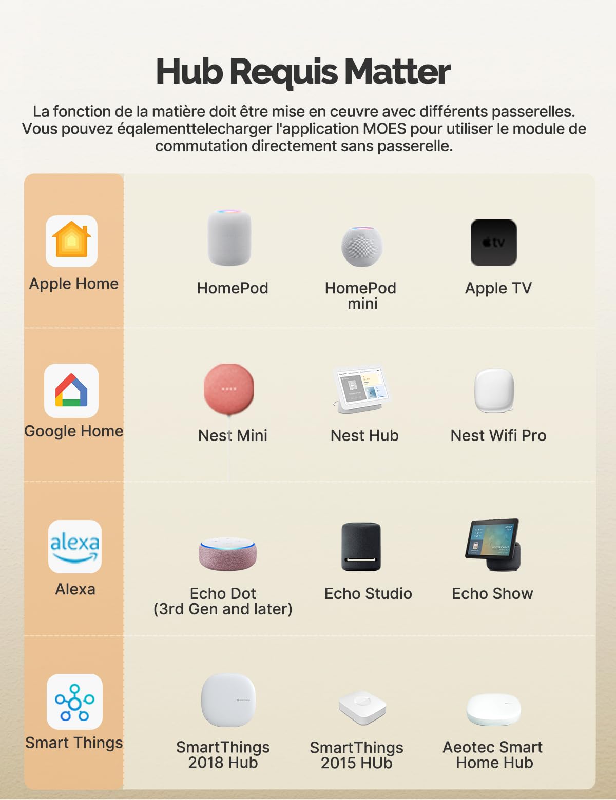MOES Interrupteur Intelligent Matter WiFi Module DIY | Relais 10A, nécessite fil neutre, programmation allumage/extinction, compatible Alexa/Apple/Google