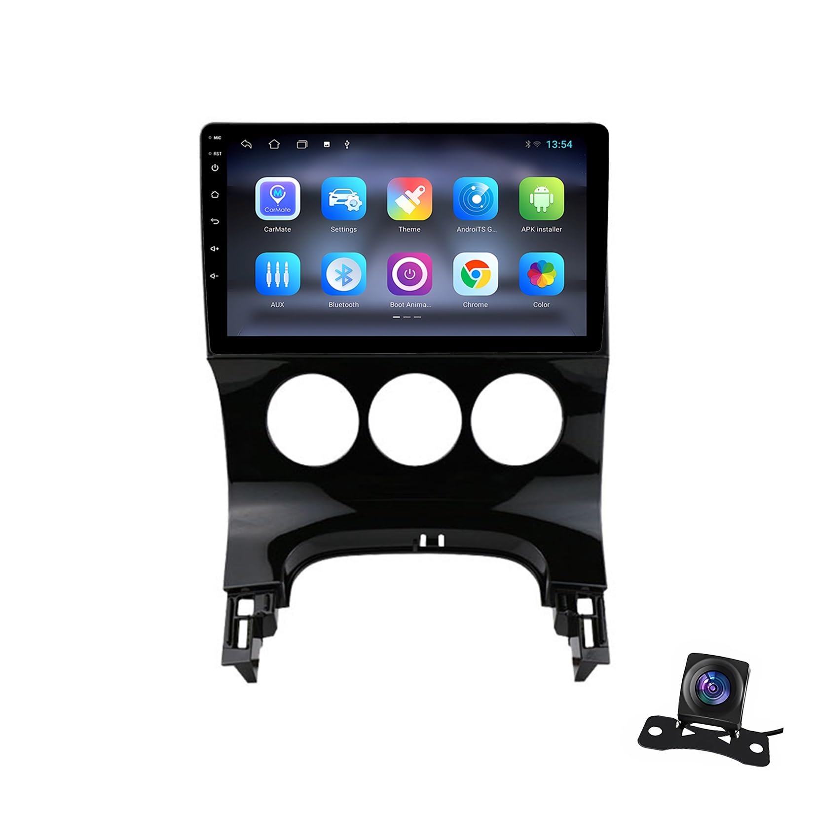 Autoradio Android 10 pour Peugeot 3008 GPS tactile de 9 pouces avec Bluetooth et WiFi