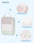 Narwey 6 Set Compression Packing Cubes Travel Organizer, Packing Cubes Compressible for Carry on Luggage Suitcase Backpack, Travel Essentials Accessories Cubes with Laundry Bag (Stripe Combined)