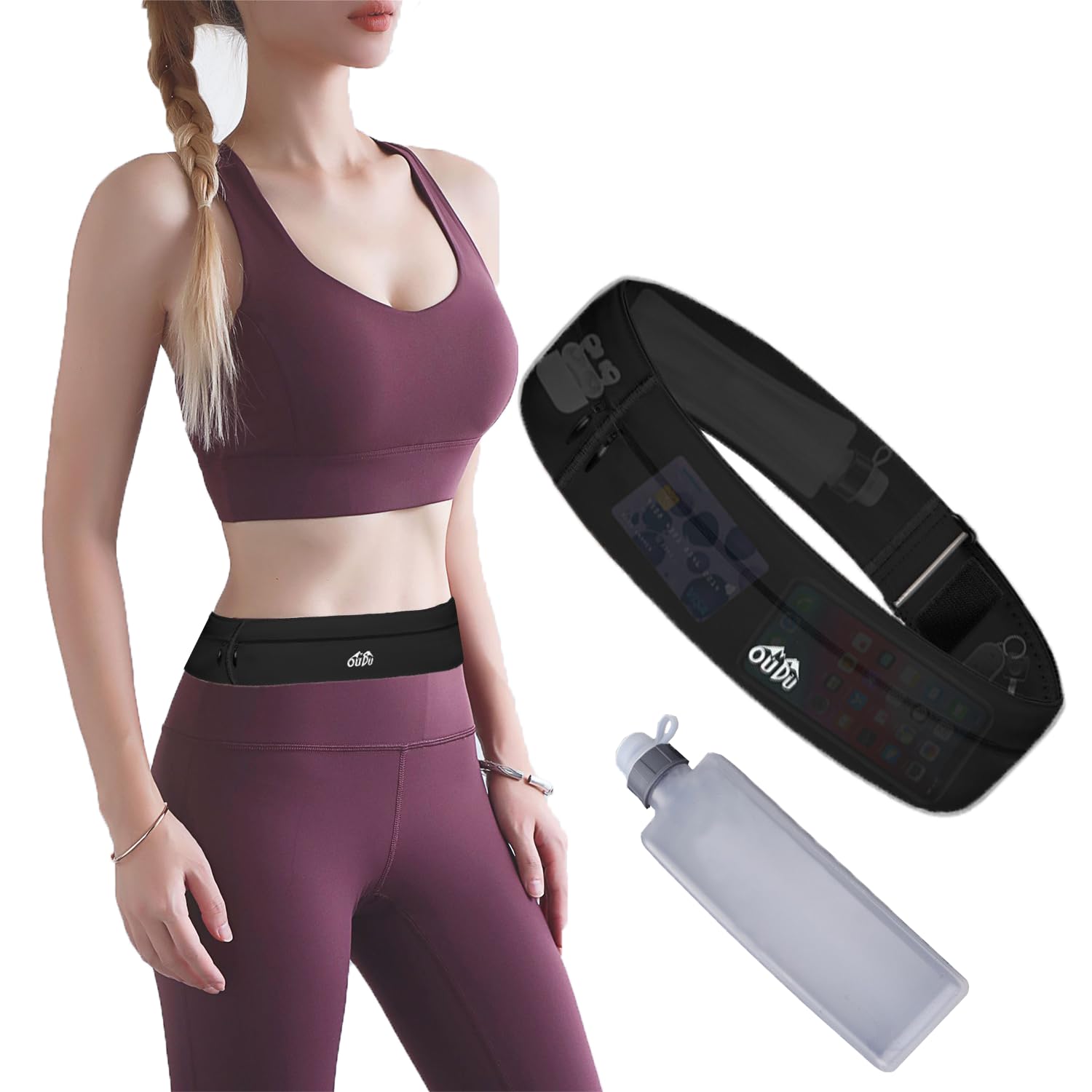 Sac Banane Respirant Avec Porte-bouteille Pour Femmes Et Hommes