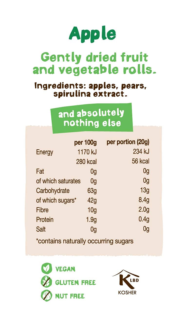 Bear Yoyo 100 Percent Fruit Rolls Apple 20 g (Pack of 18)
