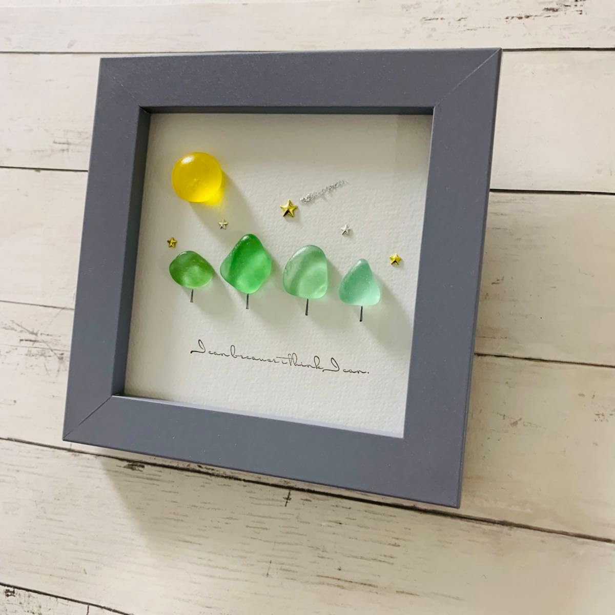 シーグラスアート 海の宝石 インテリア雑貨 壁掛け 置物 北欧 観葉植物 シーグラスアート 癒し 海の宝石 ガラス細工 インテリア雑貨 北欧 観葉