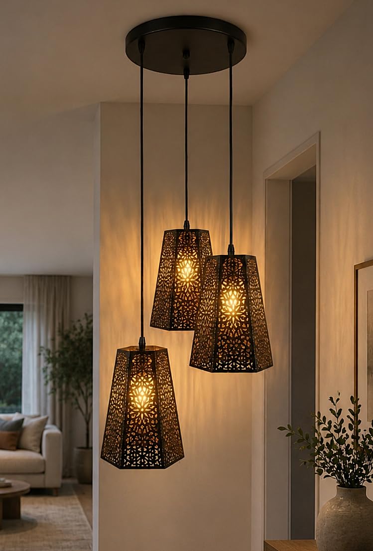 Buy DECOHOME Traditional Rangoli Hexagon Ceiling Light | Premium