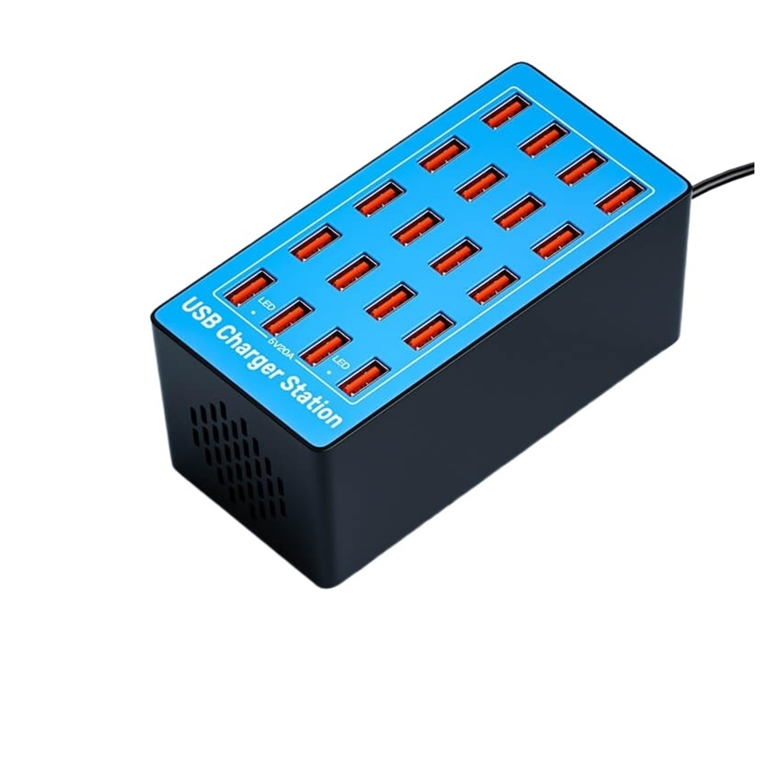 Rapide Chargeur, Chargeur USB Ports Multiples 200W 40A 40 Ports, Station de Charge USB, Adaptateur de Chargeur de téléphone, Chargeur Multiple,Chargeur USB Voyage/Haute Vitesse(ASA5P 20Ports)