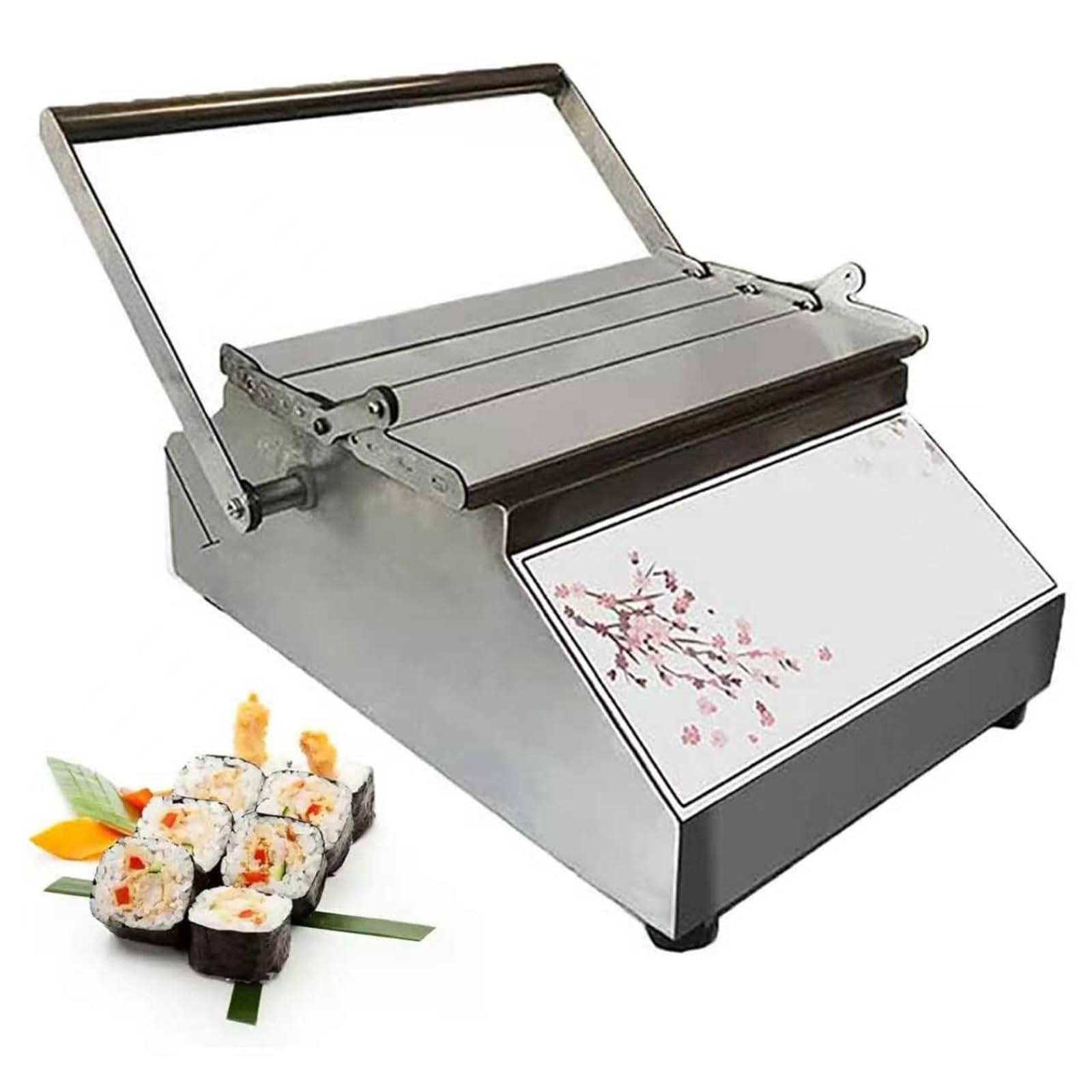 Kit de fabrication de sushis carré en acier inoxydable, parfait pour les restaurants et les snacks, 25 x 3,5 cm