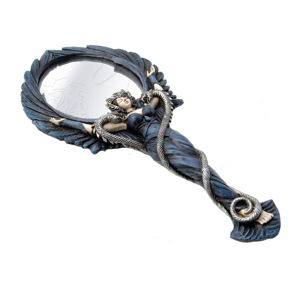 Balck Angel Hand Mirror by Alchemy