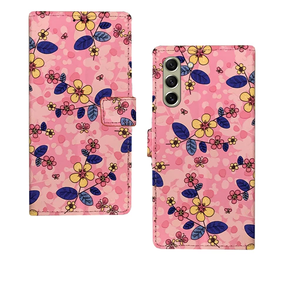 Pinaaki Enterprises Samsung Galaxy S21FE Flip Case | Premium Leather Finish Flip Cover |Designer Printed Flip Cover for Samsung Galaxy S21FE - Pink Flowers (B0BHR4M4VC) Amazon Price History, Amazon Price Tracker