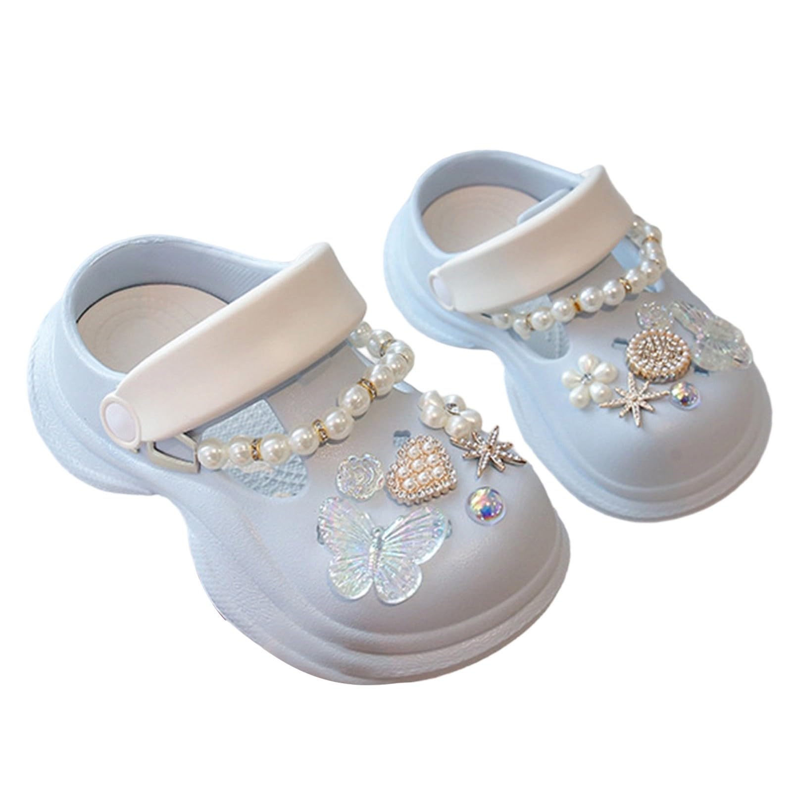 MMRTDJDR Generisch Sandalias de Verano para Niñas con Punta Cerrada, Cómodas, Transpirables, Lavables con Agua, para Todos los días, Escuela, al Aire Libre, 4-16 años