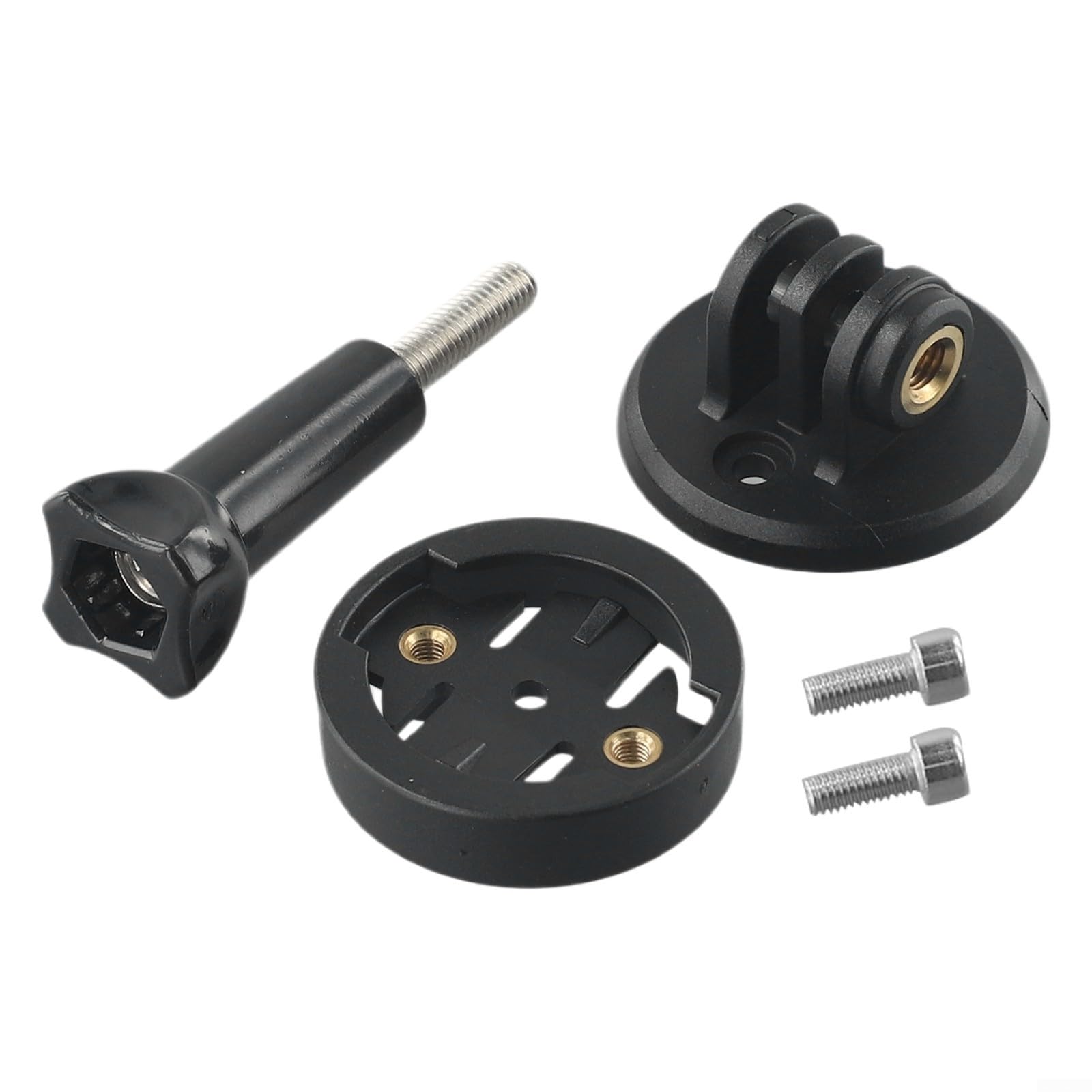 Base adaptador de montaje para Garmin Edge bicicleta ordenador odómetro ligero ABS montaje frontal para cámara o conector de luz con pernos se adapta a la parte inferior fijación segura fácil de