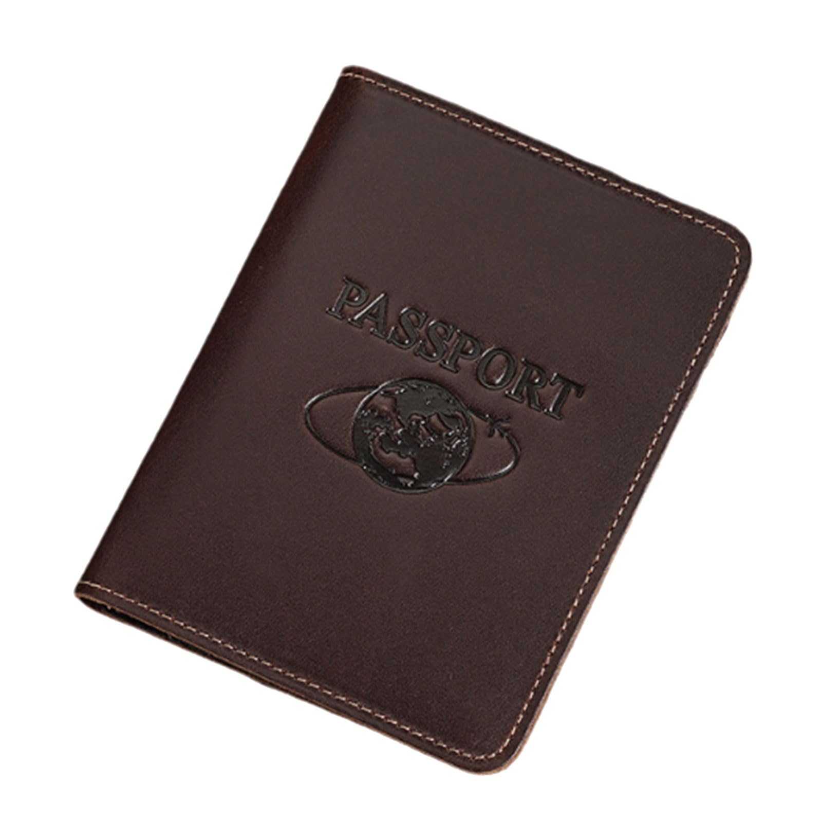 Protector de pasaporte con bloqueo para mujeres y hombres, seguro para documentos de viaje y almacenamiento de tarjetas, fundas para pasaportes, Coffee, Belleza masiva