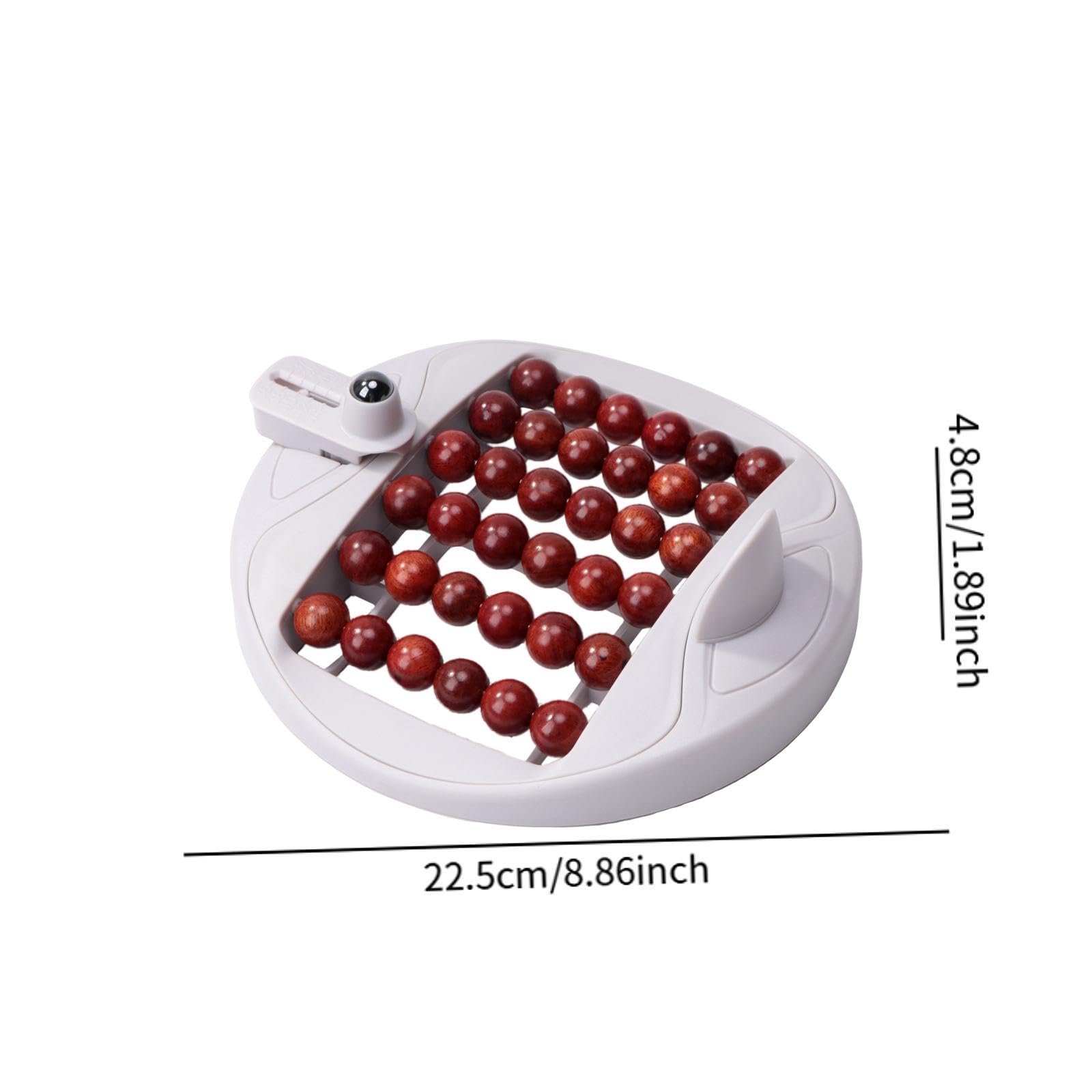 predolo Rodillo de masaje para pies, manual, ergonómico, ligero, de varias filas, para masaje de tejido profundo, de madera, para reflexología, para hombres y, Gris